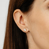 Cubic Zirconia 6mm Stud Earrings in 9ct Yellow Gold