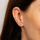 Cubic Zirconia Bezel Stud Earrings in 9ct Yellow Gold