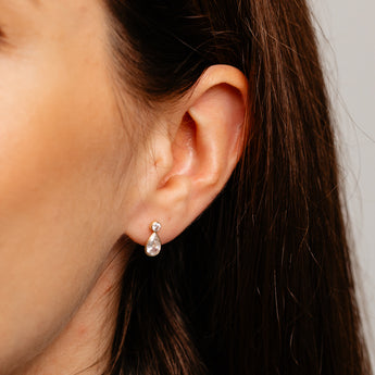 Cubic Zirconia Drop Earrings in 9ct Yellow Gold