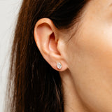 Cubic Zirconia Stud Earrings in 9ct Yellow Gold