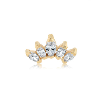 Cubic Zirconia Nose Piercing in 9ct Yellow Gold