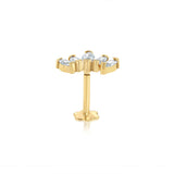Cubic Zirconia Nose Piercing in 9ct Yellow Gold