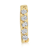 Cubic Zirconia Flatback Nose Piercing in 9ct Yellow Gold