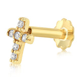 Cubic Zirconia Nose Piercing in 9ct Yellow Gold