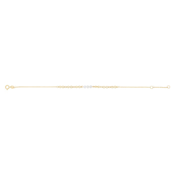 Pearl Eternity 19cm Bracelet in 9ct Yellow Gold