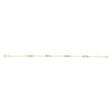 Mother of Pearl Infinity Adjustable 19cm Bracelet in 9ct Yellow Gold
