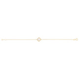 Mother of Pearl Clover Adjustable 19cm Bracelet in 9ct Yellow Gold