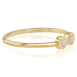 Mother of Pearl Infinity Ring in 9ct Yellow Gold