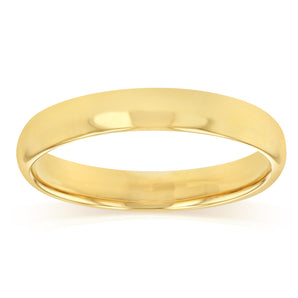 4mm Hollow Comfort Fit Ring in 9ct Yellow Gold