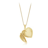 Heart Cubic Zirconia Locket in Gold Plated Silver