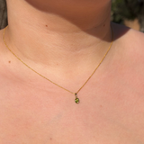 Natural Peridot Bezel Pendant in 9ct Yellow Gold