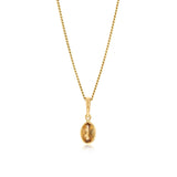 Natural Citrine Bezel Pendant in 9ct Yellow Gold