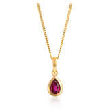 Created Ruby Pendant in 9ct Yellow Gold