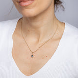 London Blue Topaz Pendant in 9ct Yellow Gold
