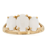 Triple Oval Opal Ring in 9ct Yellow Gold