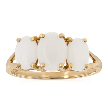 Triple Oval Opal Ring in 9ct Yellow Gold