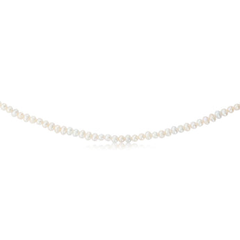 Potato Shape Pearl 50cm Necklace in Sterling Silver