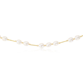 White Rice Pearl 100cm Necklace
