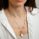 Baroque Pearl Necklace Gold Plated