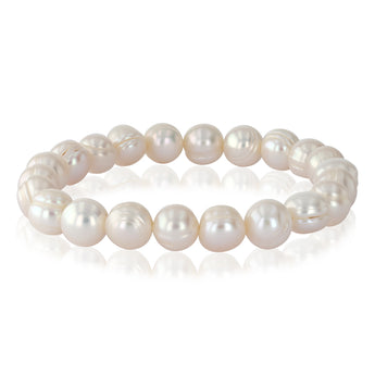 White Potato Pearl Elastic Bracelet