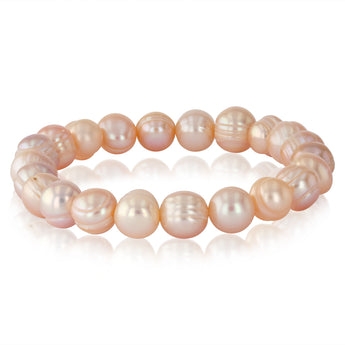 Pink Potato Pearl Elastic Bracelet
