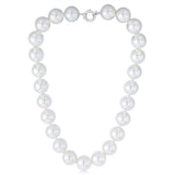 White Shell Pearl 45cm Necklace in Sterling Silver