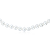 White Shell Pearl 45cm Necklace in Sterling Silver