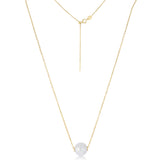 Shell Pearl Necklace in Gold Plated Sterling Silver