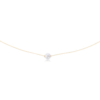Shell Pearl Necklace in Gold Plated Sterling Silver