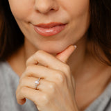 Pearl & Diamond Ring in Sterling Silver