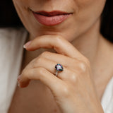 Mystic Topaz and Cubic Zirconia Ring in Sterling Silver