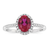 Created Ruby and Diamond Ring in Sterling Silver