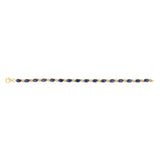 Created Sapphire and 1/10 Carat Diamond 17cm Bracelet in Gold Plated Sterling Silver