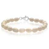 Pink Freshwater Pearl Bracelet in Sterling Silver