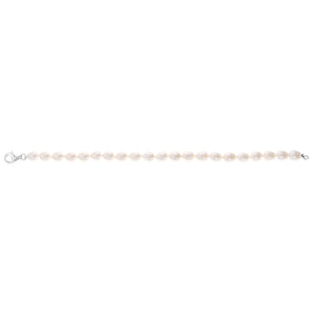 Pink Freshwater Pearl Bracelet in Sterling Silver