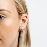 7-8mm Multicolour Freshwater Pearl Earrings Set in Sterling Silver