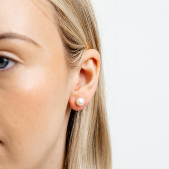 7-8mm Multicolour Freshwater Pearl Earrings Set in Sterling Silver