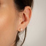 6-7mm Pink Freshwater Pearl Chain and Earrings Set in Sterling Silver