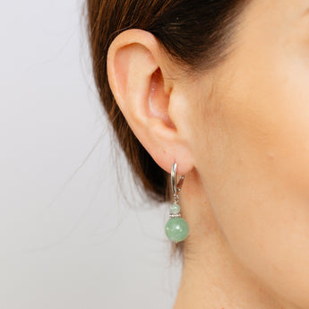 10mm Jade Earrings in Sterling Silver