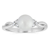 6-7mm White Freshwater Pearl Ring in Sterling Silver
