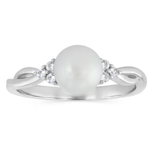 6-7mm White Freshwater Pearl Ring in Sterling Silver
