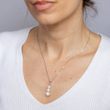 White Freshwater Pearl Pendant in Sterling Silver