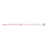 10mm Rose Quartz Bracelet in Sterling Silver