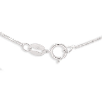 Personalised Engravable Interlinked Heart Necklace on 45cm Chain in Sterling Silver