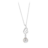 Freshwater Pearl Pendant and Earrings Set in Sterling Silver