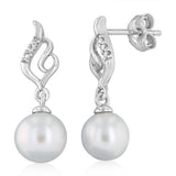 Freshwater Pearl Pendant and Earrings Set in Sterling Silver