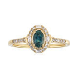 Sapphire and Diamond Ring in 9ct Yellow Gold