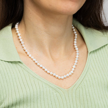 Freshwater Pearl 45cm Necklace in Sterling Silver