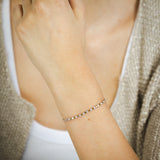 Natural Citrine and Luminesce Lab Grown 1/2 Carat Diamond Bracelet Bolo Clasp in Sterling Silver