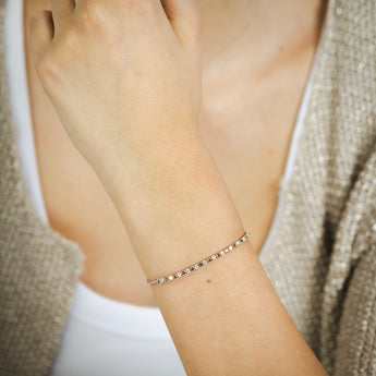 Natural Citrine and Luminesce Lab Grown 1/2 Carat Diamond Bracelet Bolo Clasp in Sterling Silver